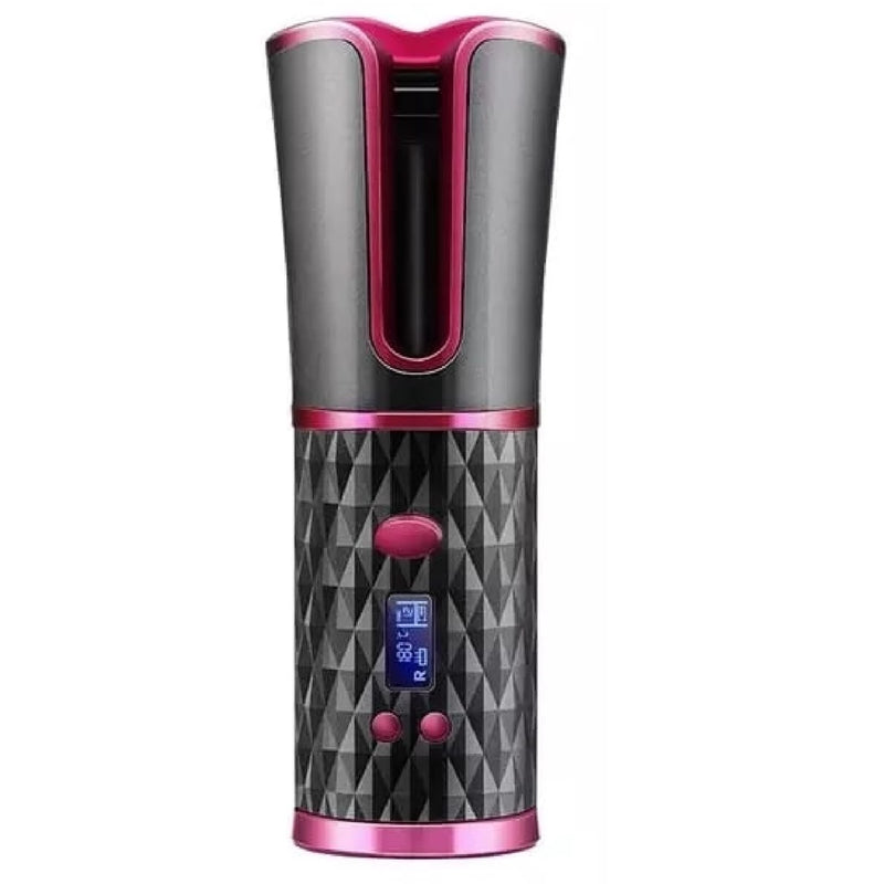 Modelador de cabelo automático sem fio com bateria recarregável de cerâmica embutida ANJGG